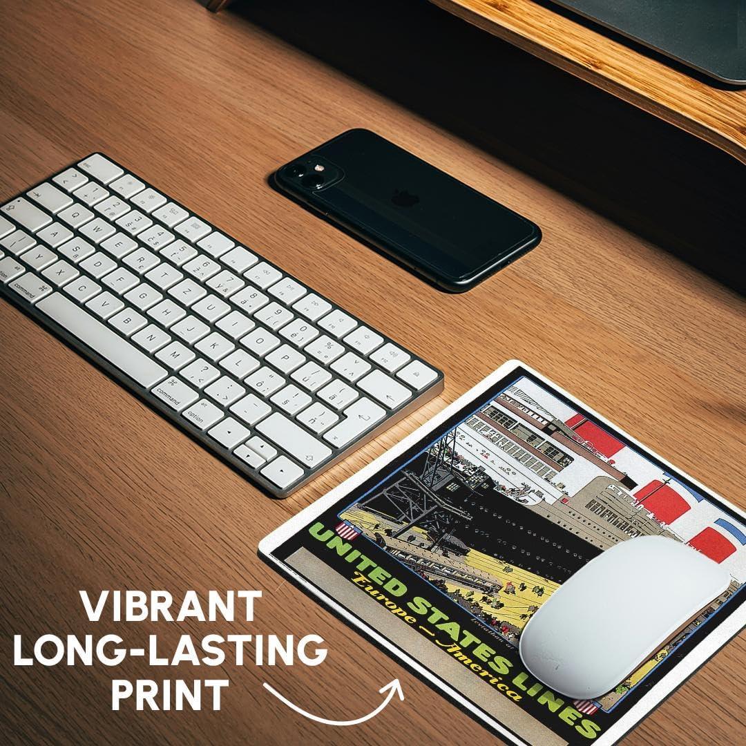 Alfombrilla de Ratón 3D Rose Póster Vintage 20.32x20.32 cm