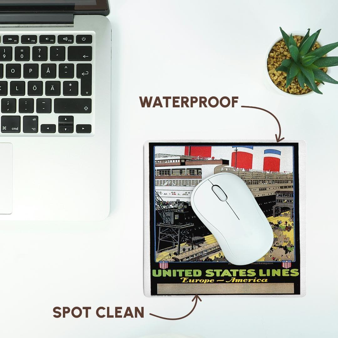 Alfombrilla de Ratón 3D Rose Póster Vintage 20.32x20.32 cm