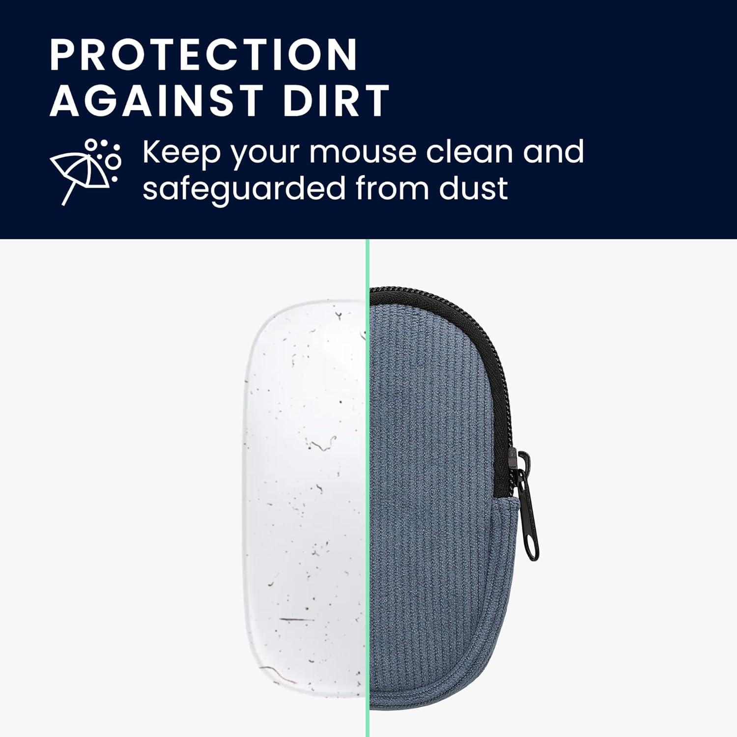 Funda Protectora kwmobile para Ratón Apple Magic Mouse 1/2 - Neopreno Azul Vintage