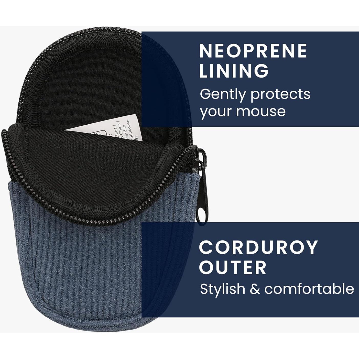 Funda Protectora kwmobile para Ratón Apple Magic Mouse 1/2 - Neopreno Azul Vintage