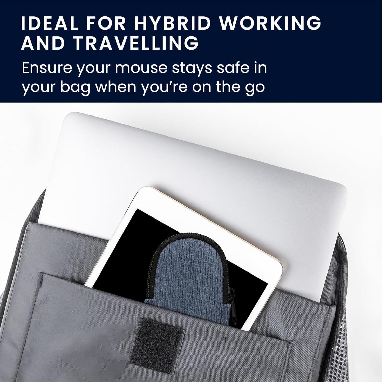 Funda Protectora kwmobile para Ratón Apple Magic Mouse 1/2 - Neopreno Azul Vintage