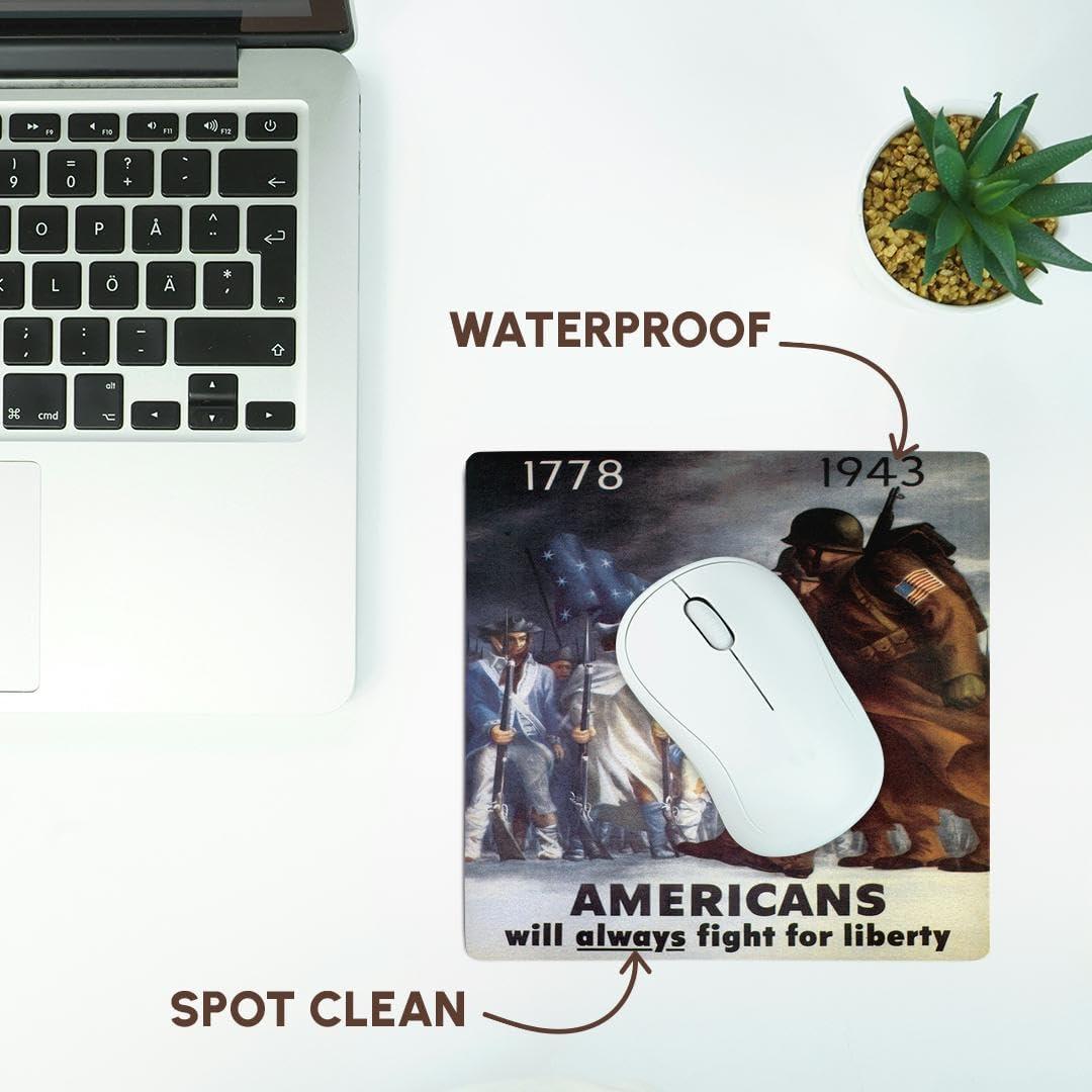 Alfombrilla de Ratón 3dRose Vintage Libertad 1778 20.32cm