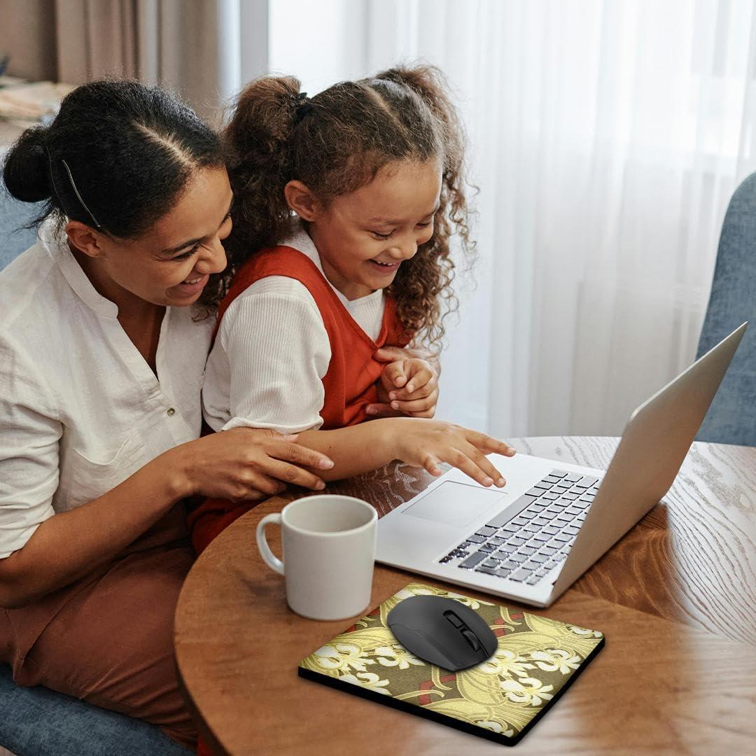 Alfombrilla de Ratón 3dRose Flores Blancas 20x20 cm