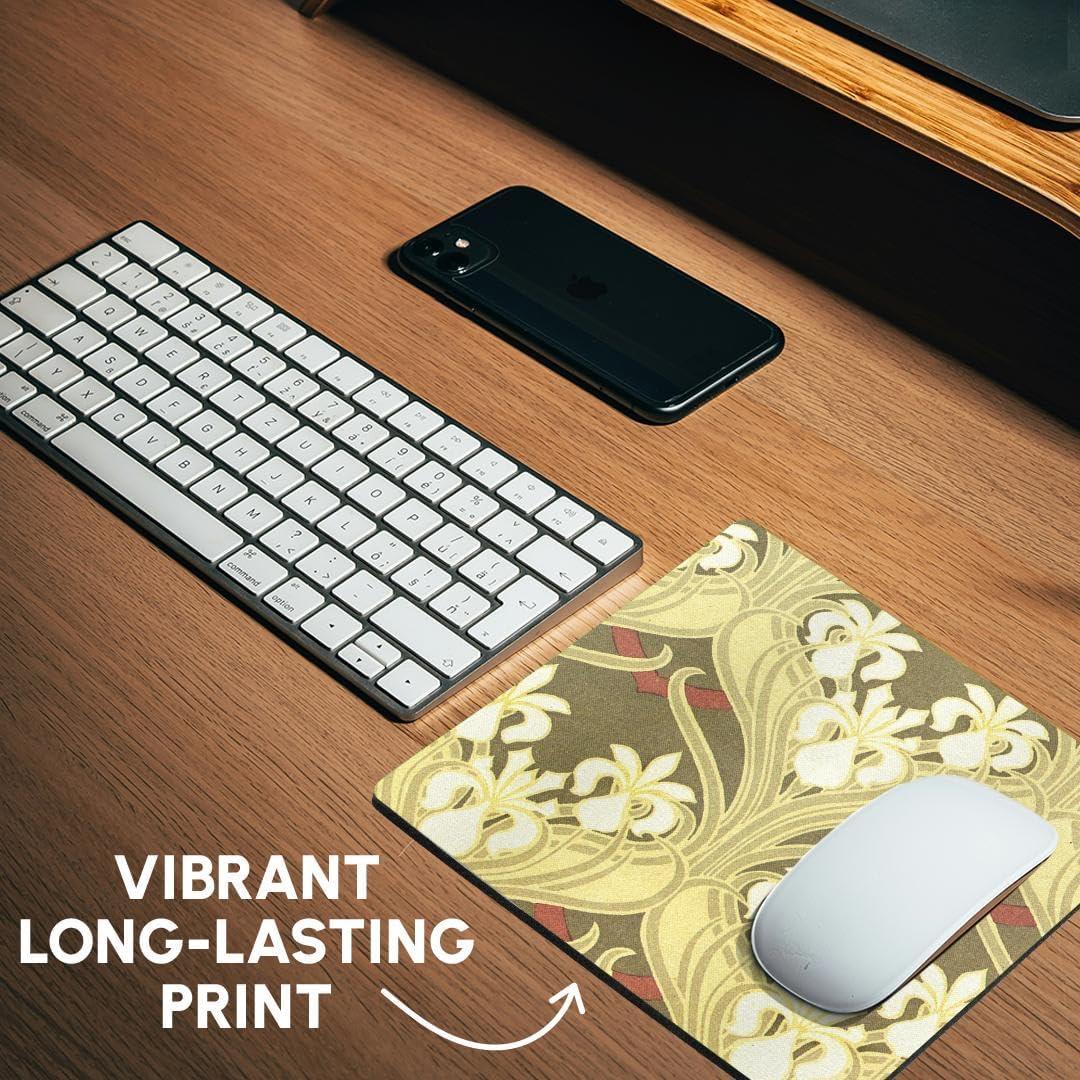 Alfombrilla de Ratón 3dRose Flores Blancas 20x20 cm