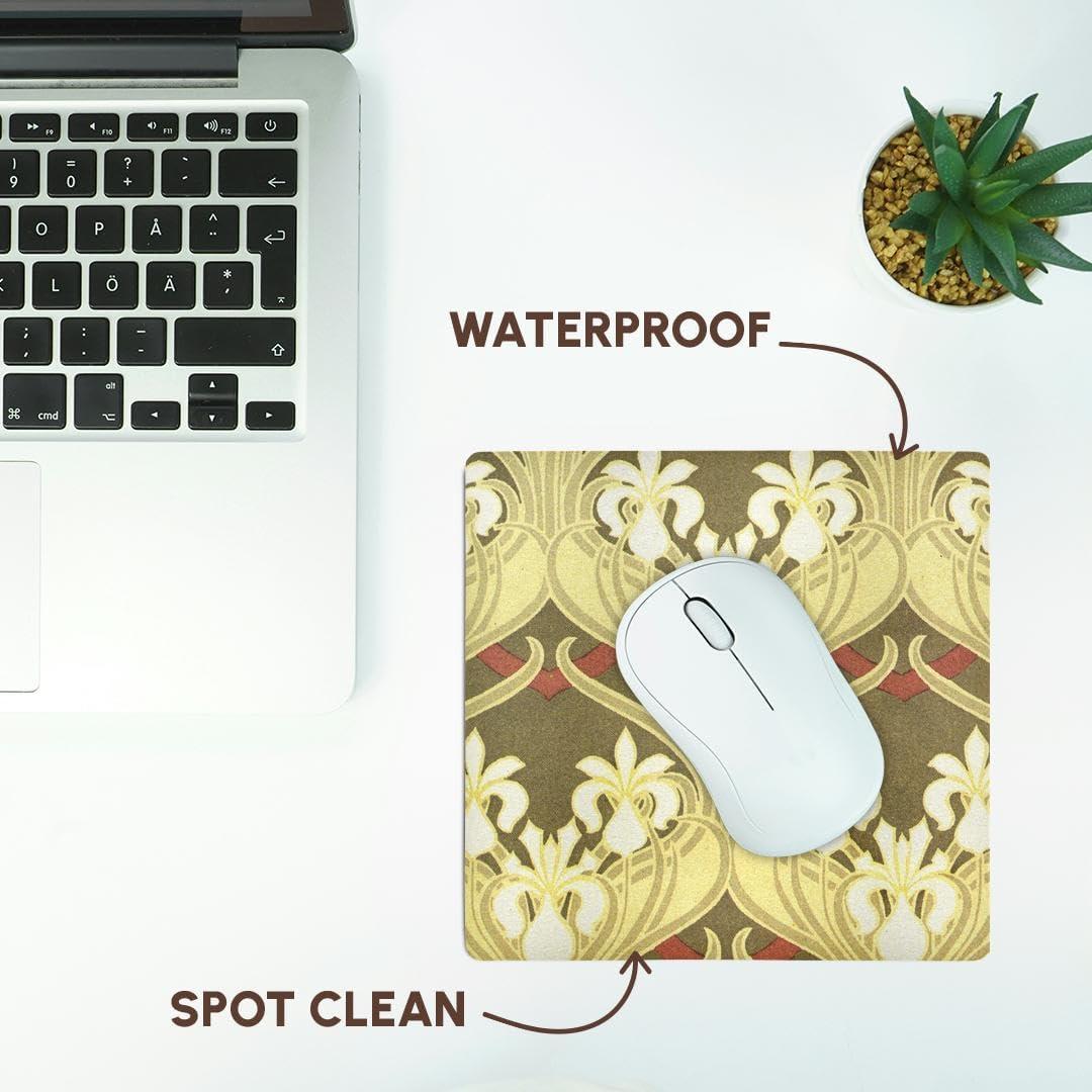 Alfombrilla de Ratón 3dRose Flores Blancas 20x20 cm