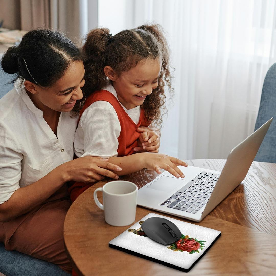 Alfombrilla de Ratón 3dRose Steampunk Rosa Roja 20.32cm