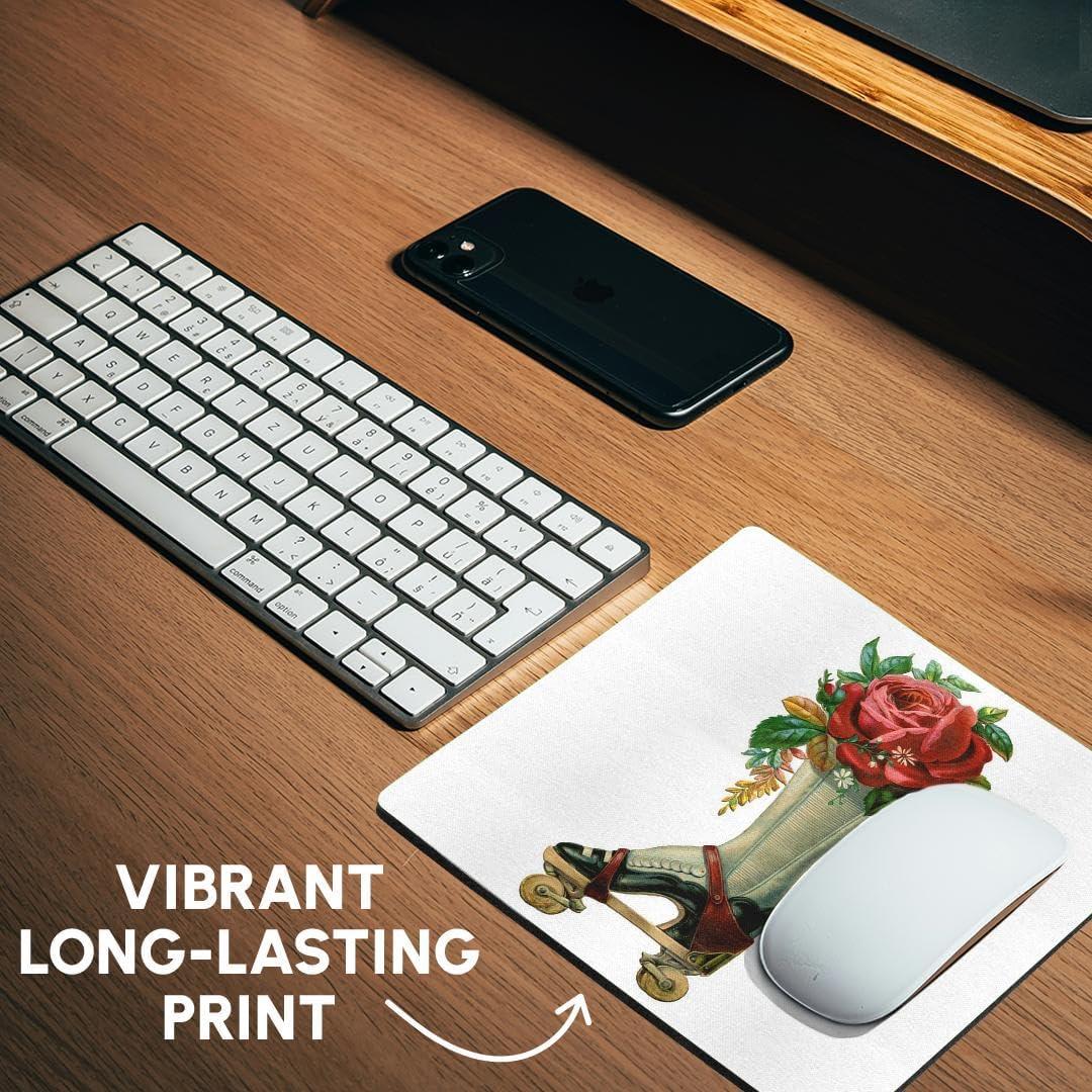 Alfombrilla de Ratón 3dRose Steampunk Rosa Roja 20.32cm