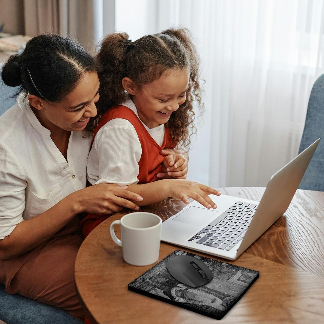 Alfombrilla de Mouse 3dRose Santa Patriótico Vintage 20.32 cm