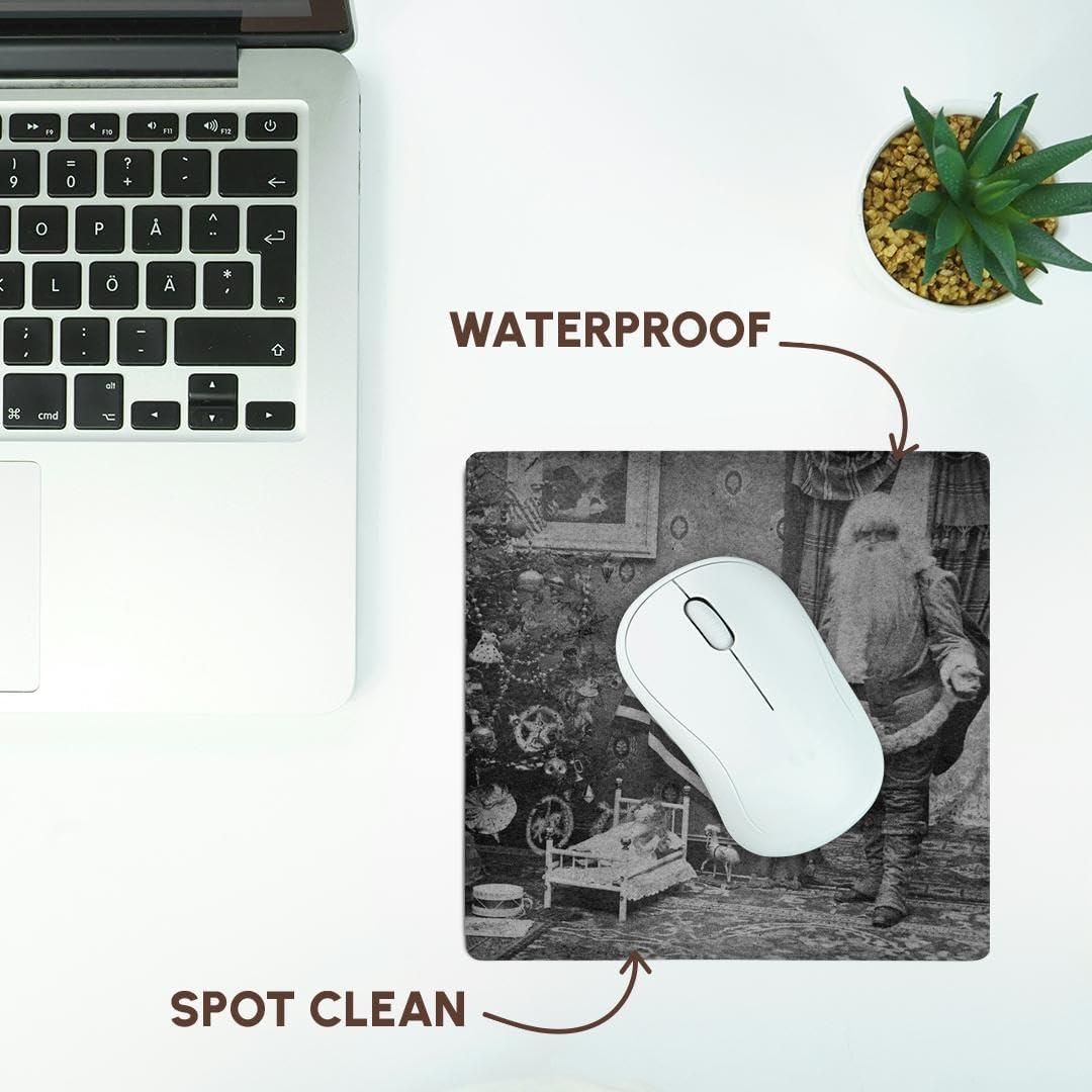 Alfombrilla de Mouse 3dRose Santa Patriótico Vintage 20.32 cm