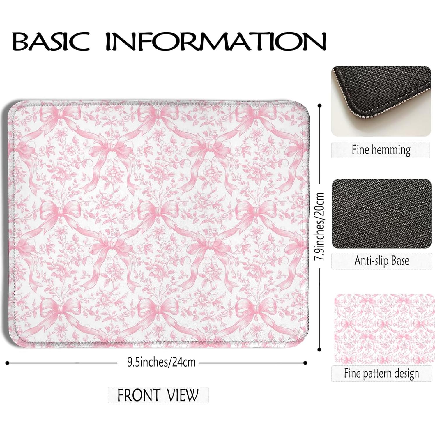 Alfombrilla de Ratón Qykwz Rosa Floral 24.1x20.1 cm