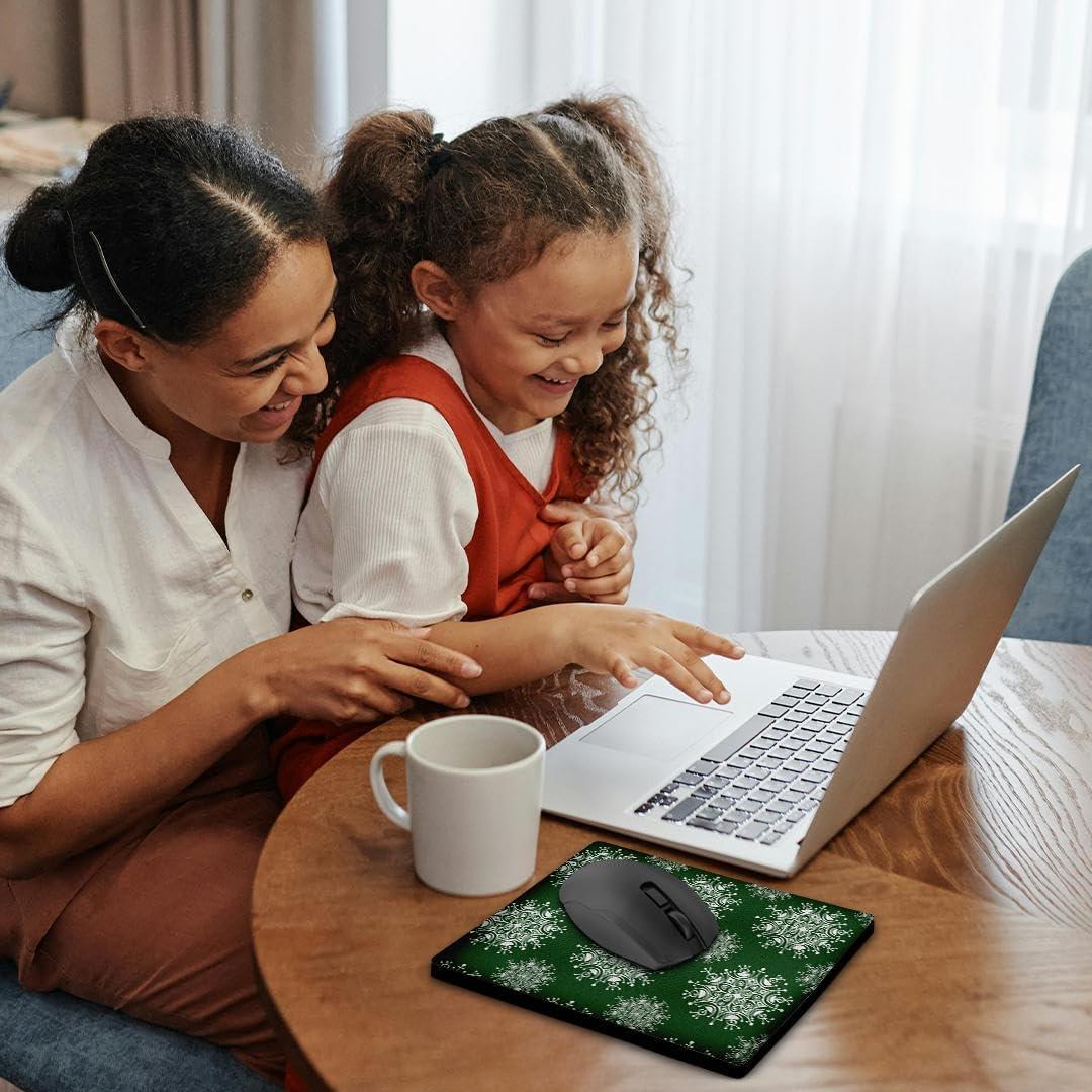 Alfombrilla de Ratón 3dRose Cuadrada Vintage Copo de Nieve