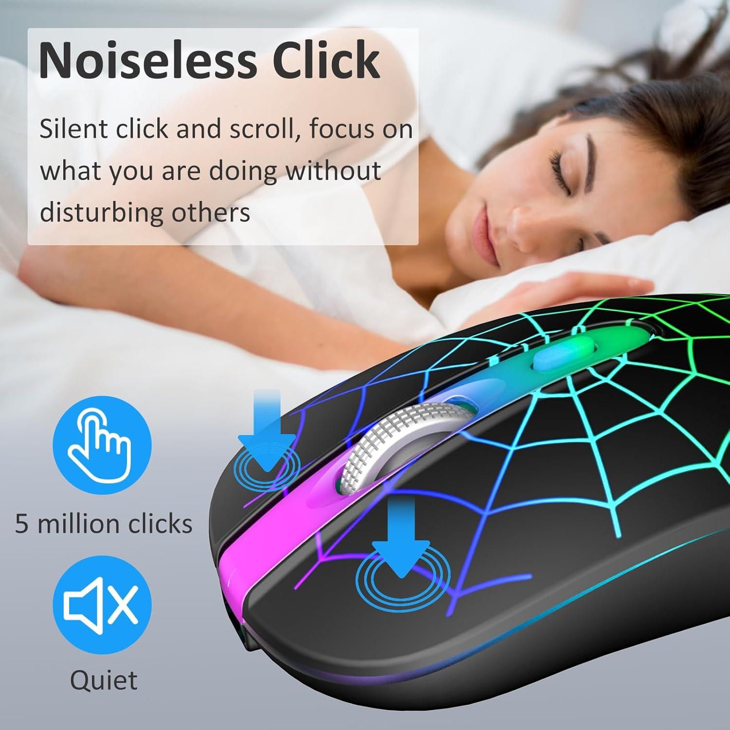 Ratón Inalámbrico TaIYanG Silencioso 2.4G USB Tipo C 3 DPI