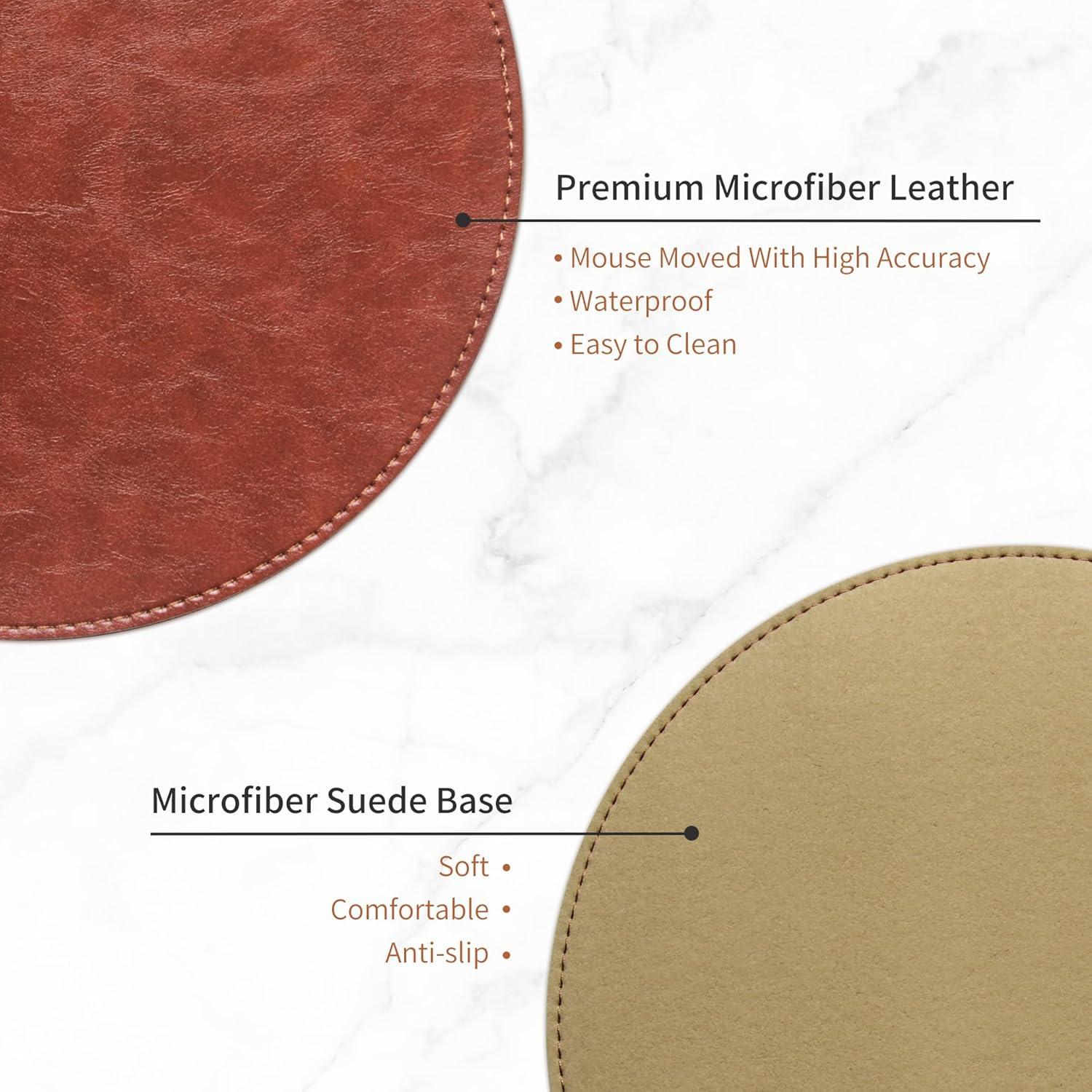 Alfombrilla de Ratón RENMTURE Redonda de Microfibra 21.8 cm