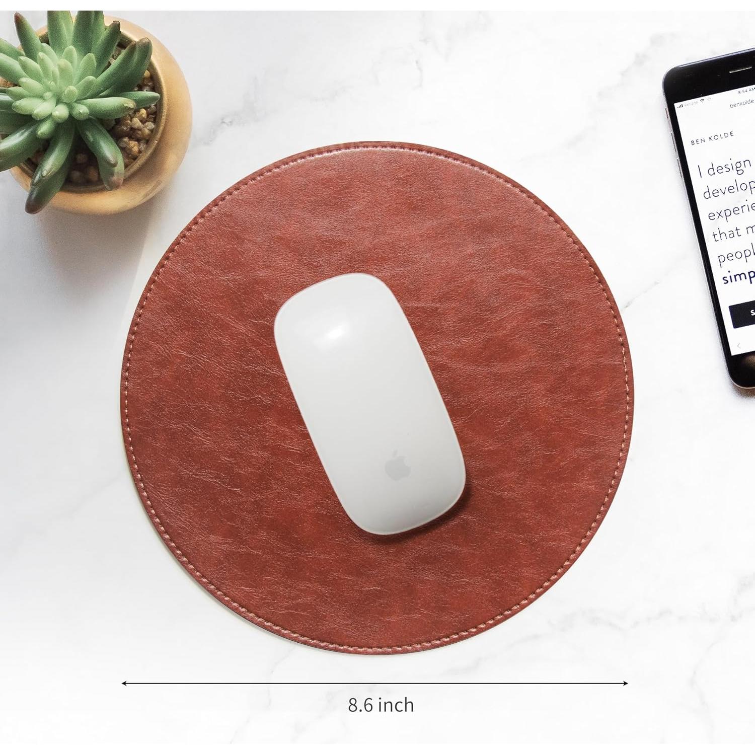 Alfombrilla de Ratón RENMTURE Redonda de Microfibra 21.8 cm