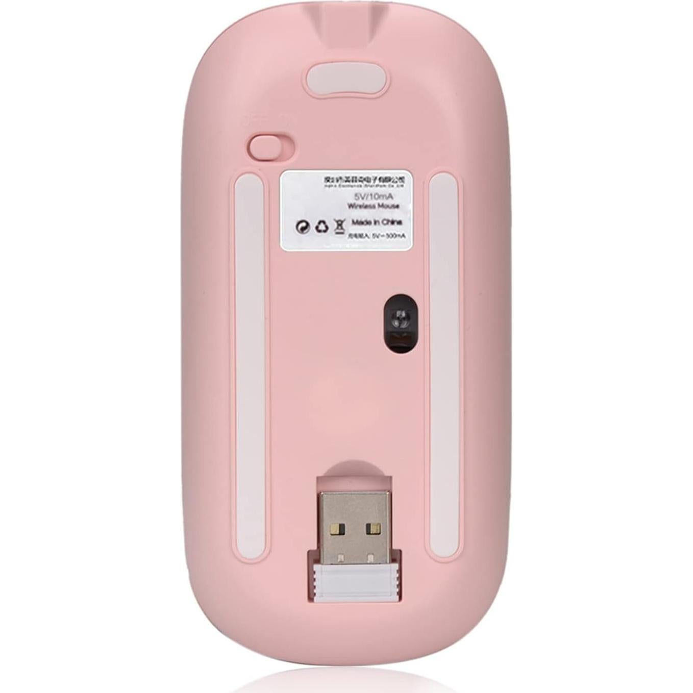 Ratón Inalámbrico Rosa Blingbybri con Cristales Brillantes