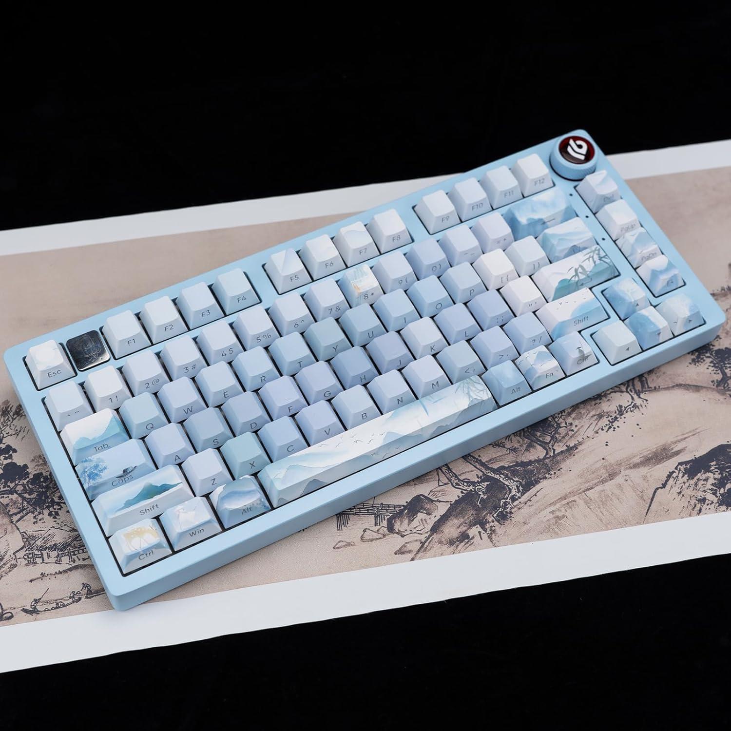 Teclas PBT para Teclados Mecánicos Cherry MX - Paisaje Azul