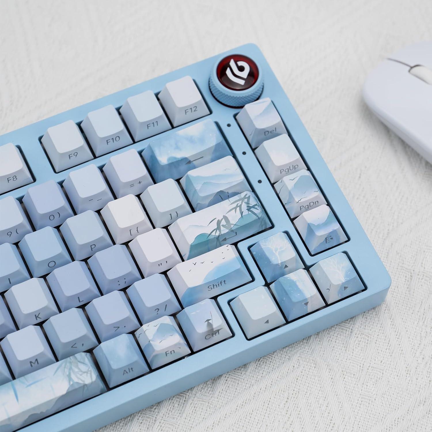 Teclas PBT para Teclados Mecánicos Cherry MX - Paisaje Azul