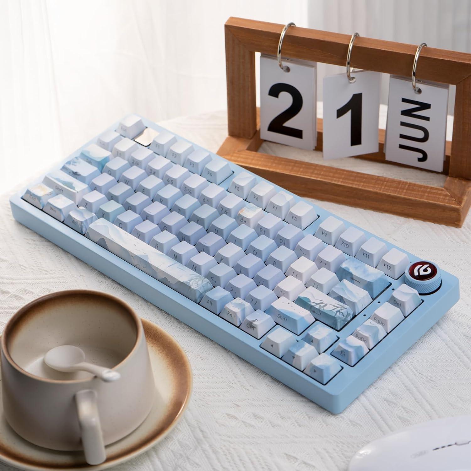 Teclas PBT para Teclados Mecánicos Cherry MX - Paisaje Azul
