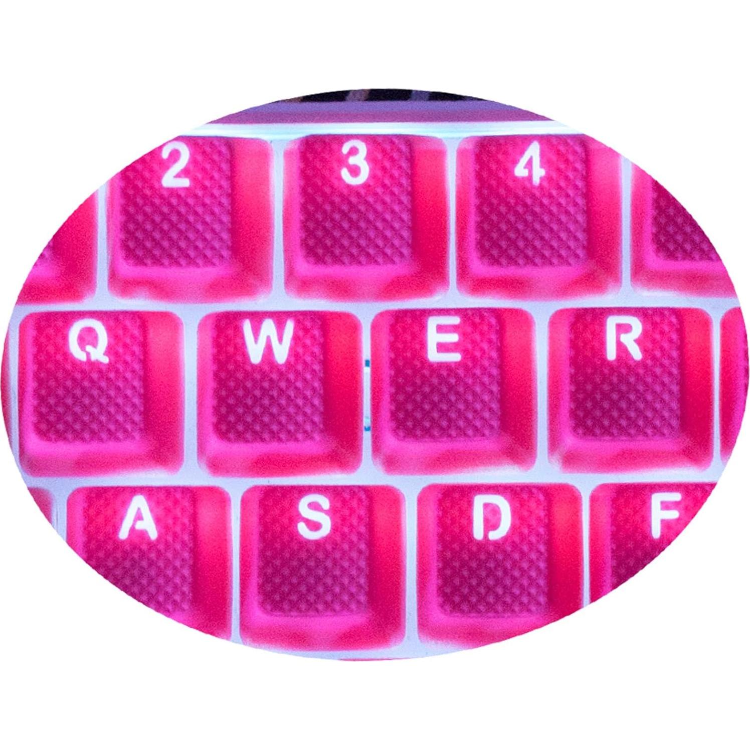 Juego de Teclas Retroiluminadas TAI-HAO 22 Teclas Goma Rosa Neón