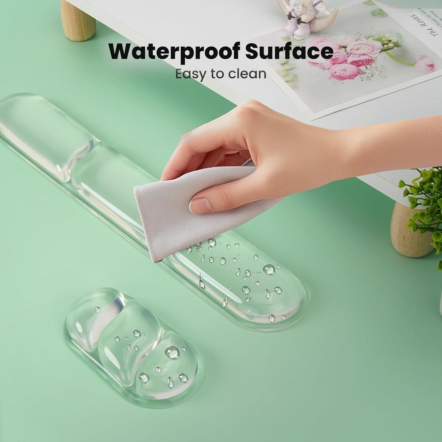 Reposamuñecas de Gel Ergonómico TECKNET Transparente 2 Piezas