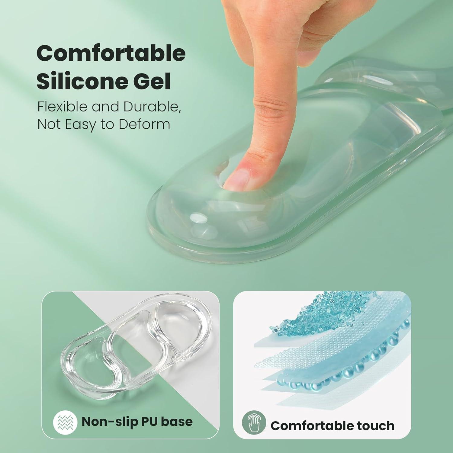 Reposamuñecas de Gel Ergonómico TECKNET Transparente 2 Piezas