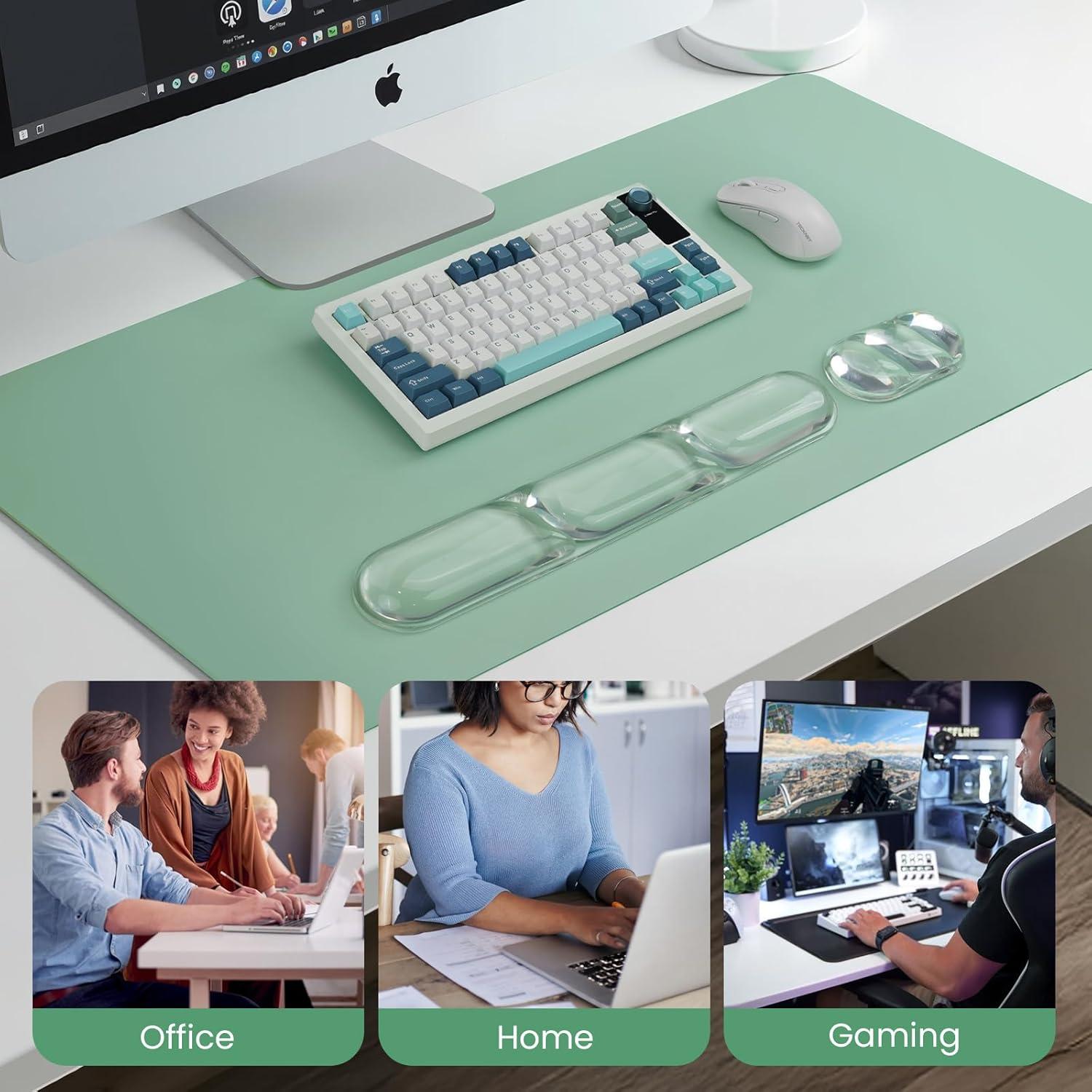 Reposamuñecas de Gel Ergonómico TECKNET Transparente 2 Piezas