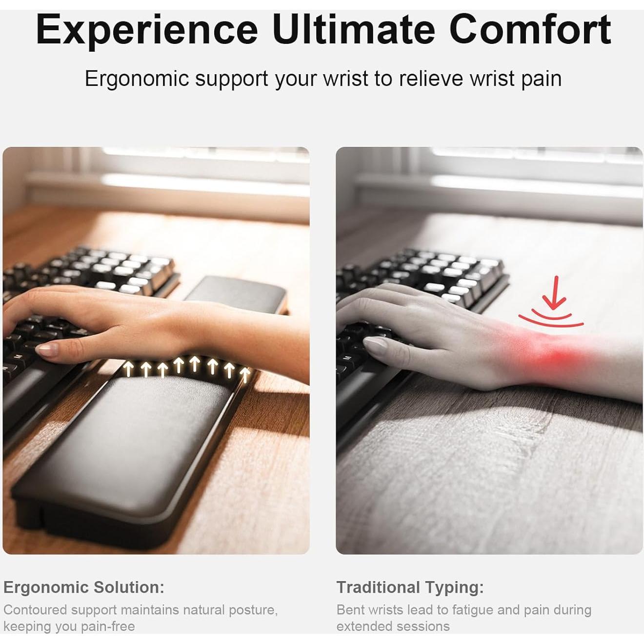 Reposamuñecas Ergonómico Aijeff AI-WKR-Negro con Kit de Limpieza