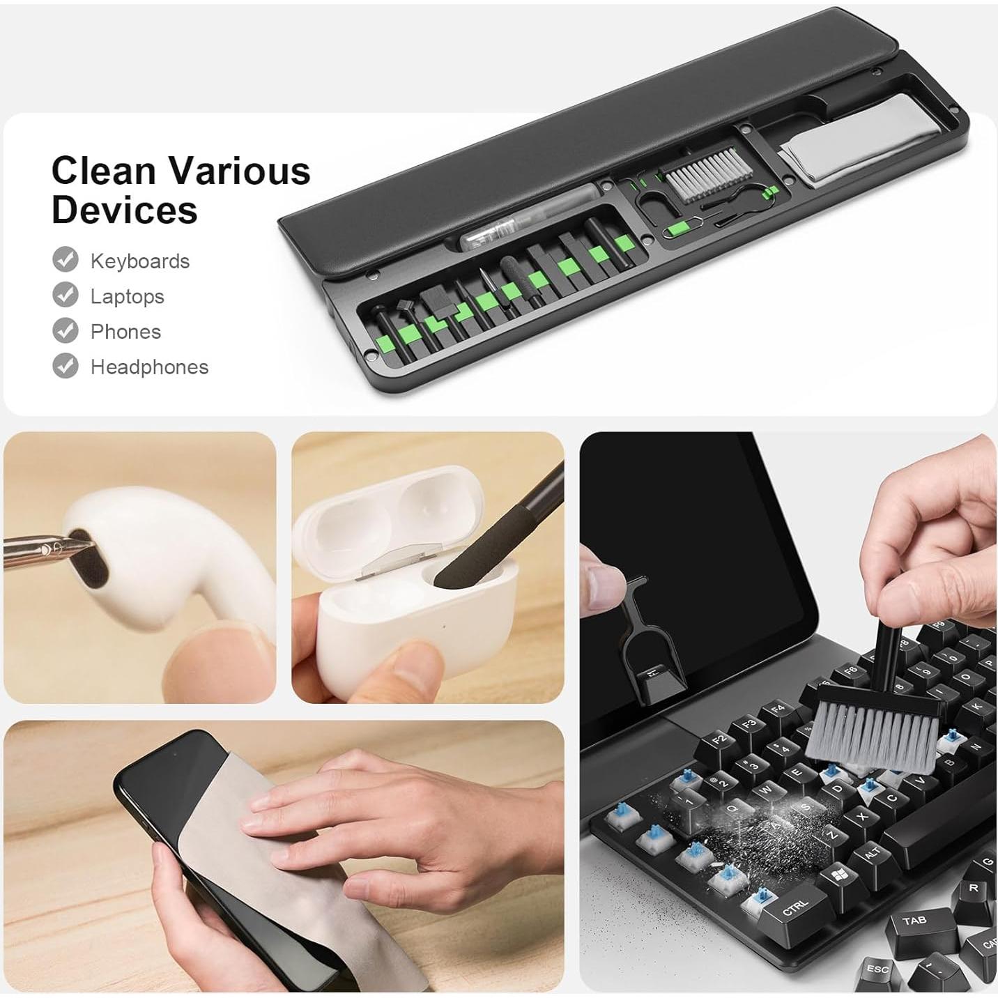 Reposamuñecas Ergonómico Aijeff AI-WKR-Negro con Kit de Limpieza