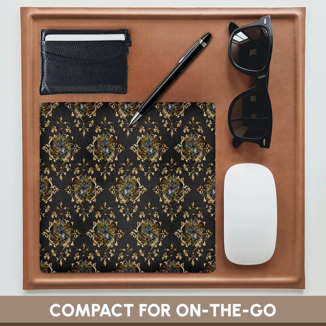 Alfombrilla para Ratón 3dRose Rosas Grises Vintage 20x20 cm