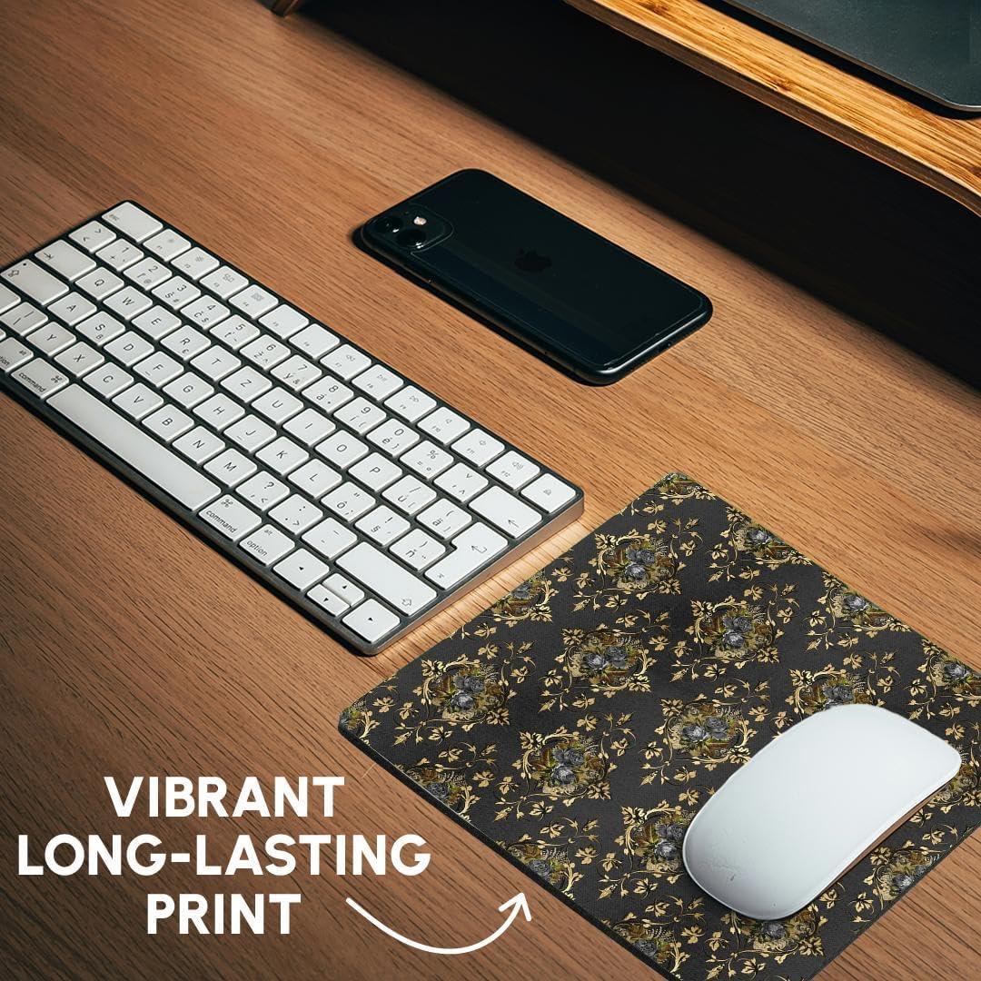 Alfombrilla para Ratón 3dRose Rosas Grises Vintage 20x20 cm