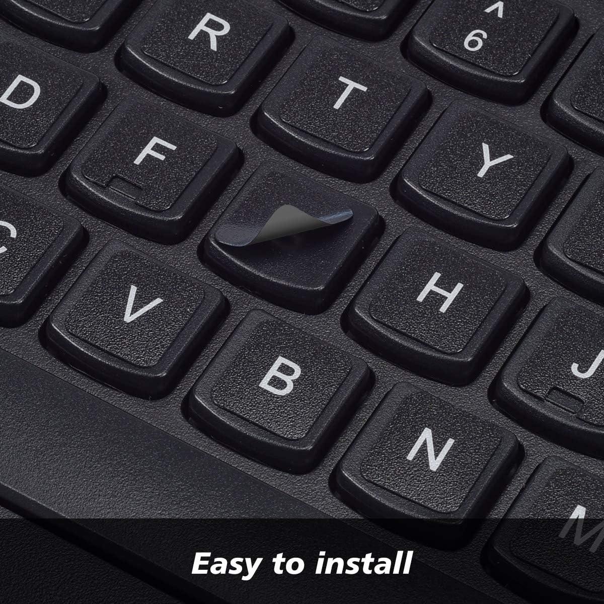 Etiquetas de Letras para Teclado CASEDAO Negro/Blanco 3 Piezas