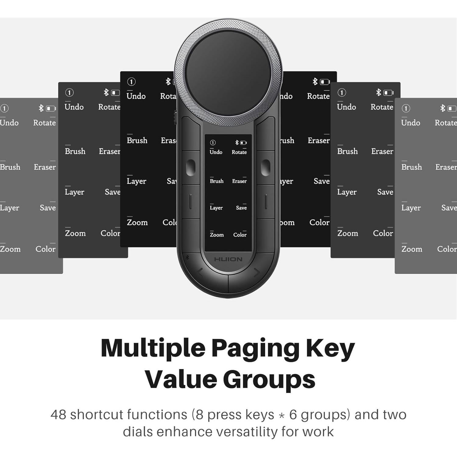 Teclado Programable Huion K40 Bluetooth Doble con Diales