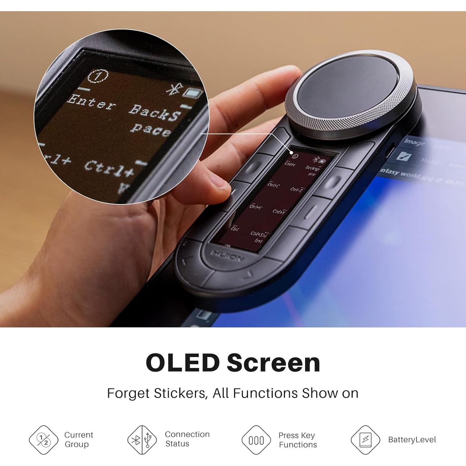 Teclado Programable Huion K40 Bluetooth Doble con Diales