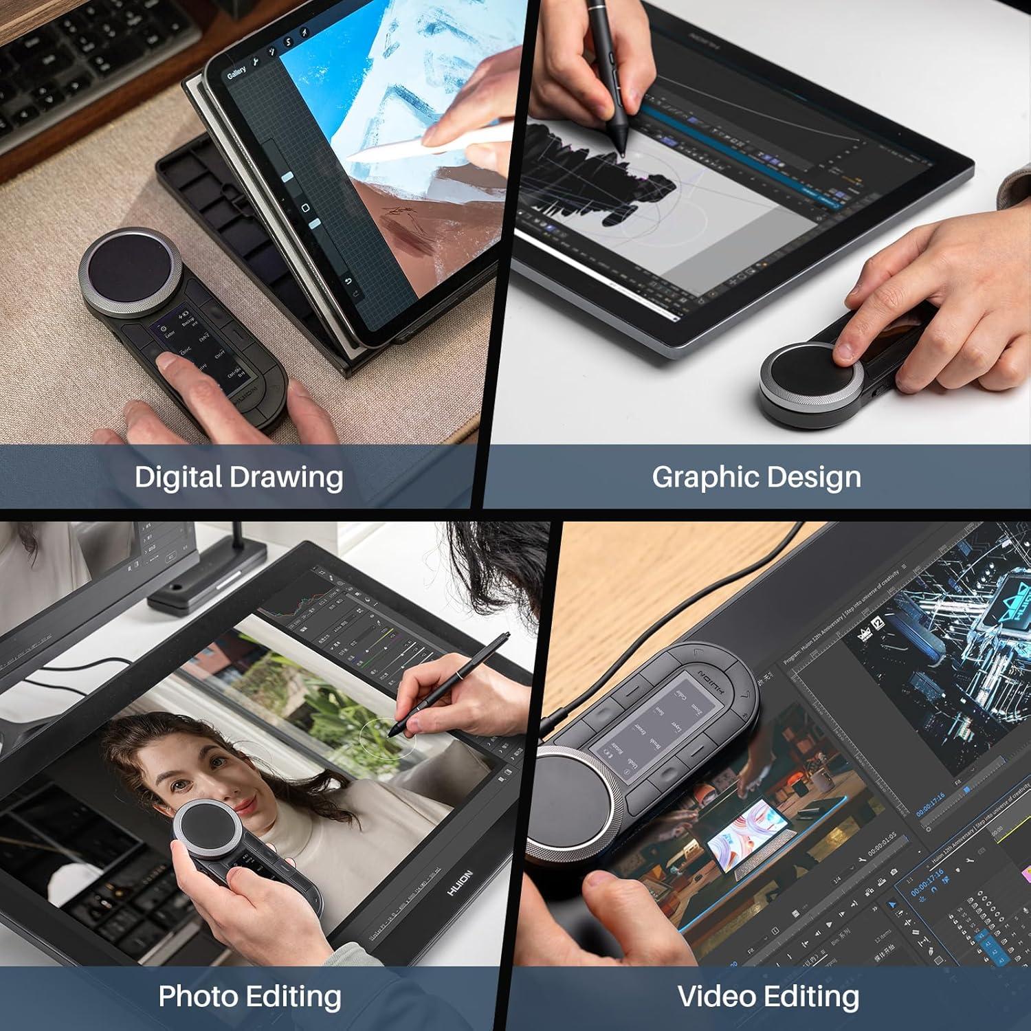 Teclado Programable Huion K40 Bluetooth Doble con Diales