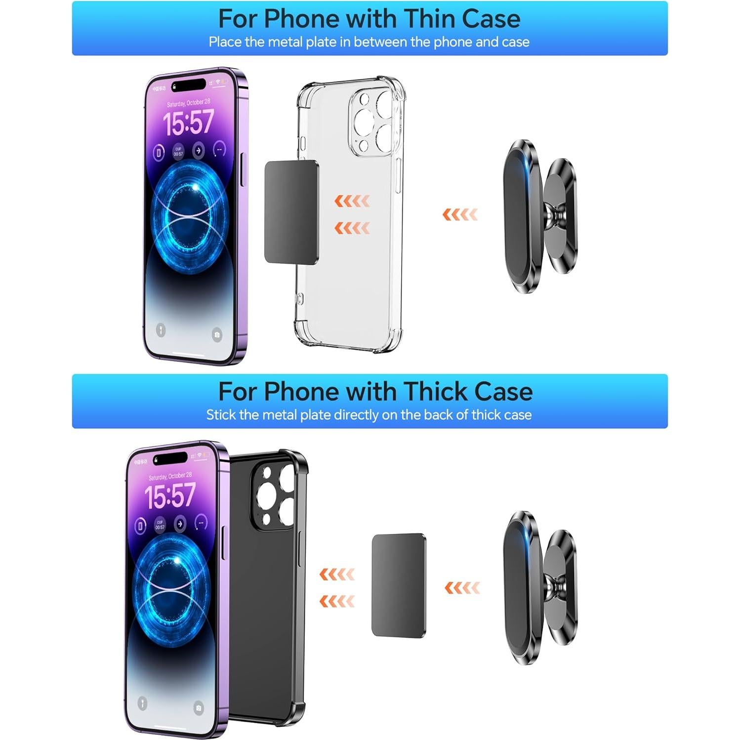 Soporte Magnético para Teléfono de Coche Coolpow 2-Pack