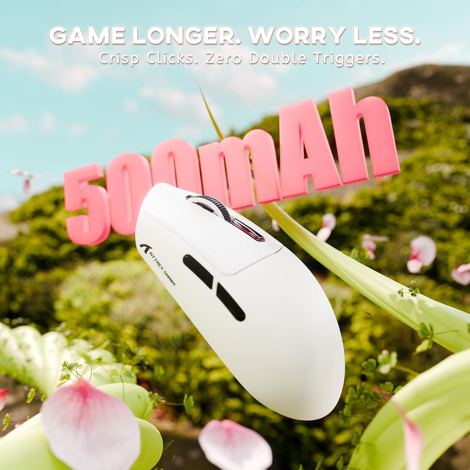 Ratón Gaming Inalámbrico Attack Shark G3 - 25000 DPI, 59g