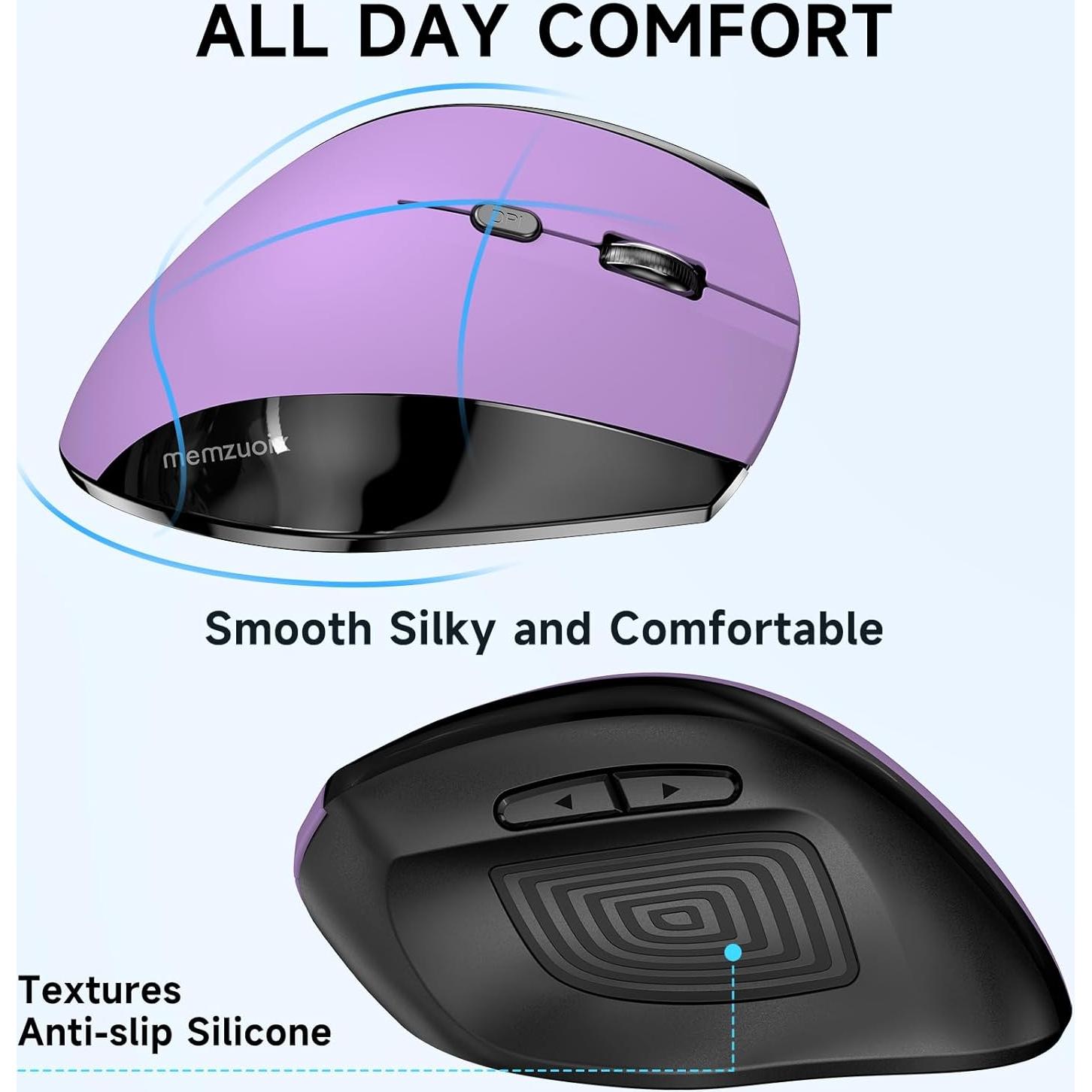 Ratón Inalámbrico Vertical Ergonómico Memzuoix WM-791 - 3 Niveles DPI
