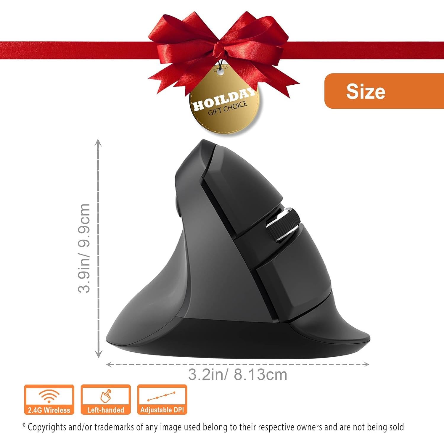 Ratón Ergonómico Inalámbrico J-Tech Digital V628ML para Zurdos