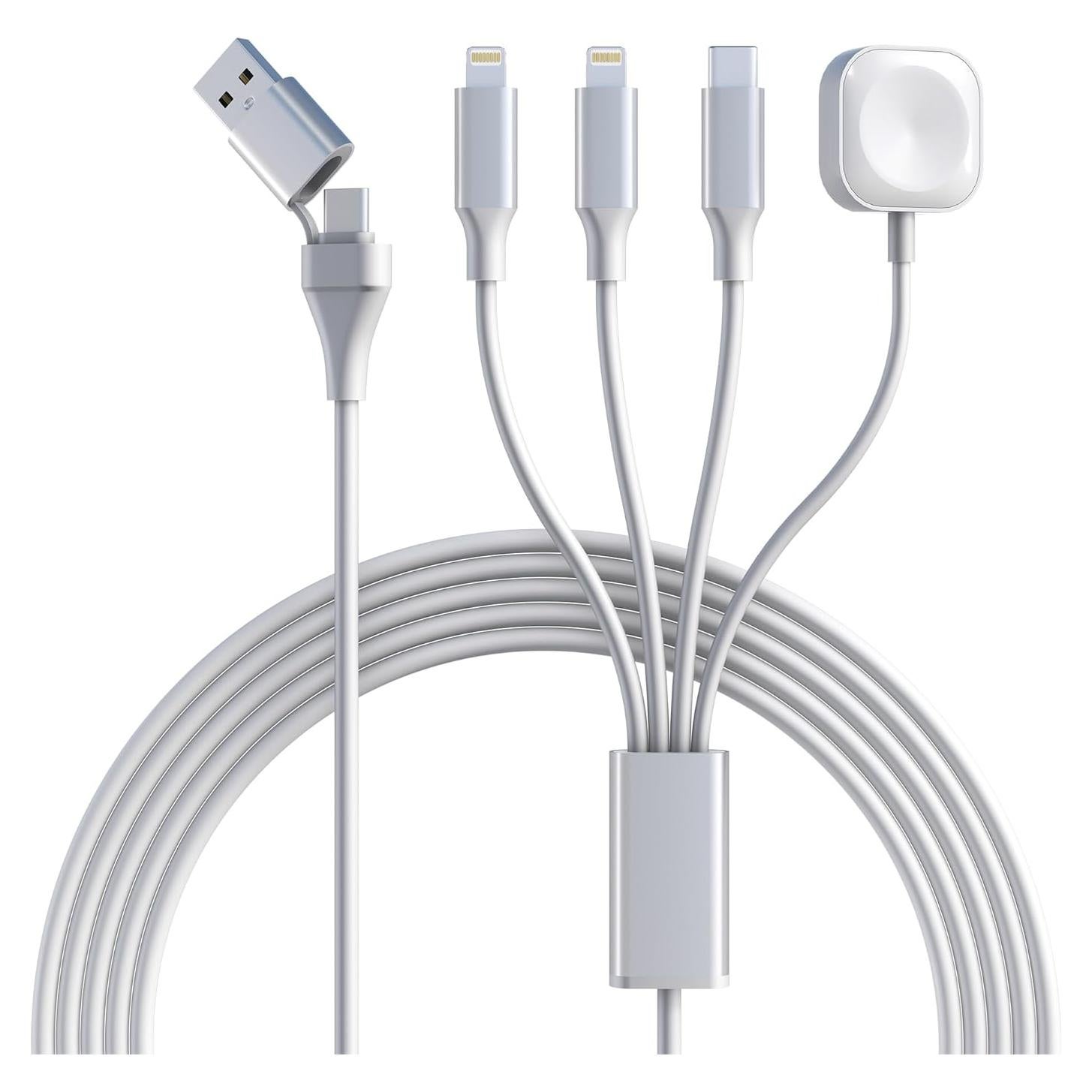 Cable de Carga 4 en 2 para iPhone y Apple Watch - 1.8m