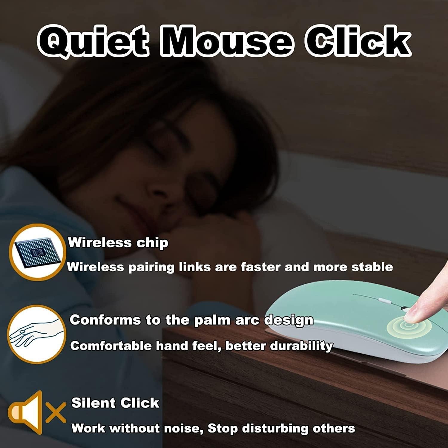 Conjunto Teclado y Ratón Bluetooth Ergonómico Recargable Verde