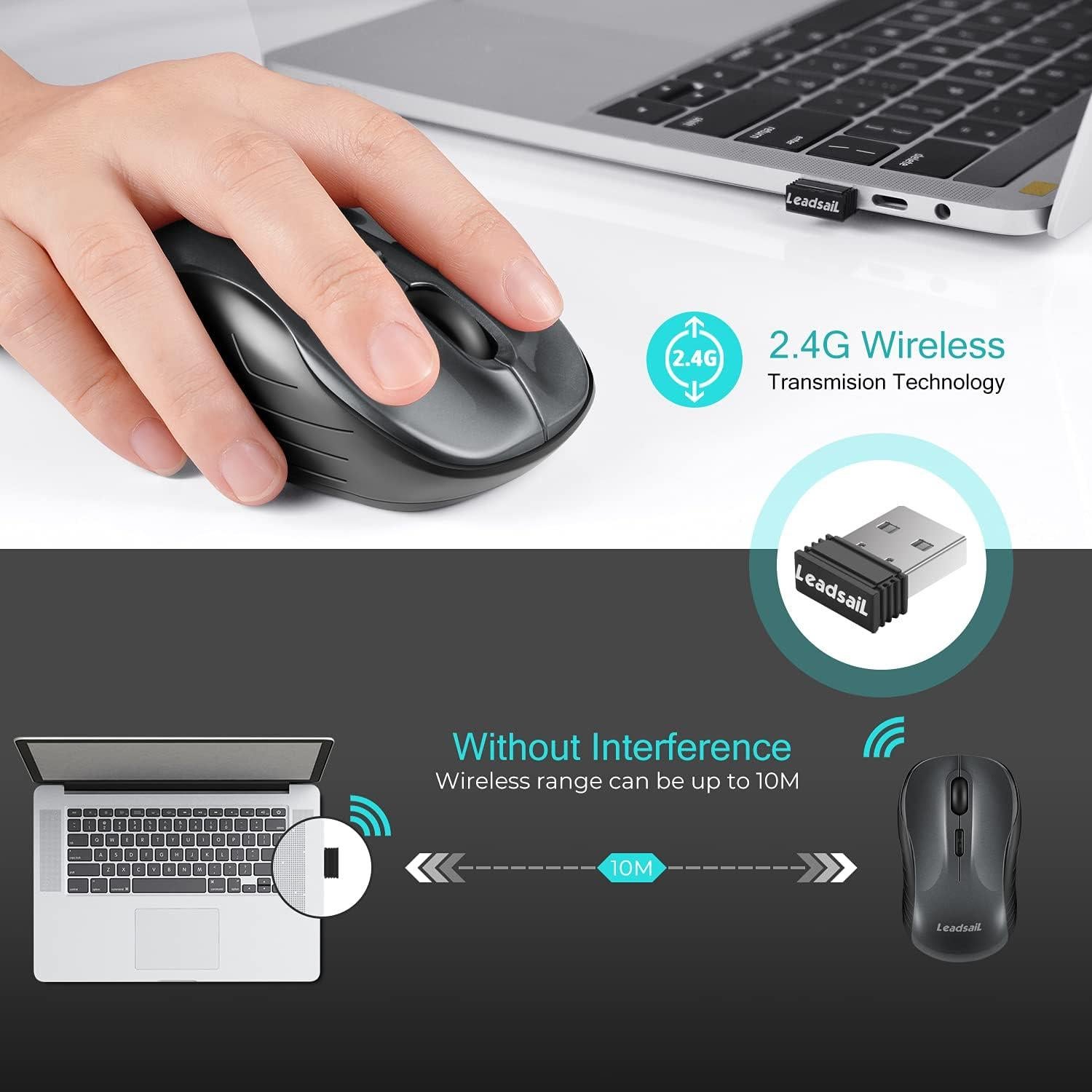 Ratón Inalámbrico LeadsaiL LX-009 Compacto Silencioso 2.4GHz