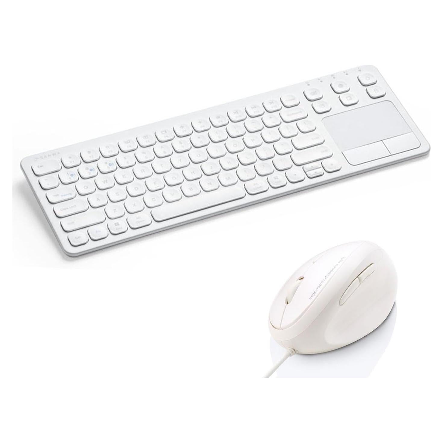 Teclado Bluetooth Multi Dispositivo SANWA con Touchpad y Ratón Ergonómico