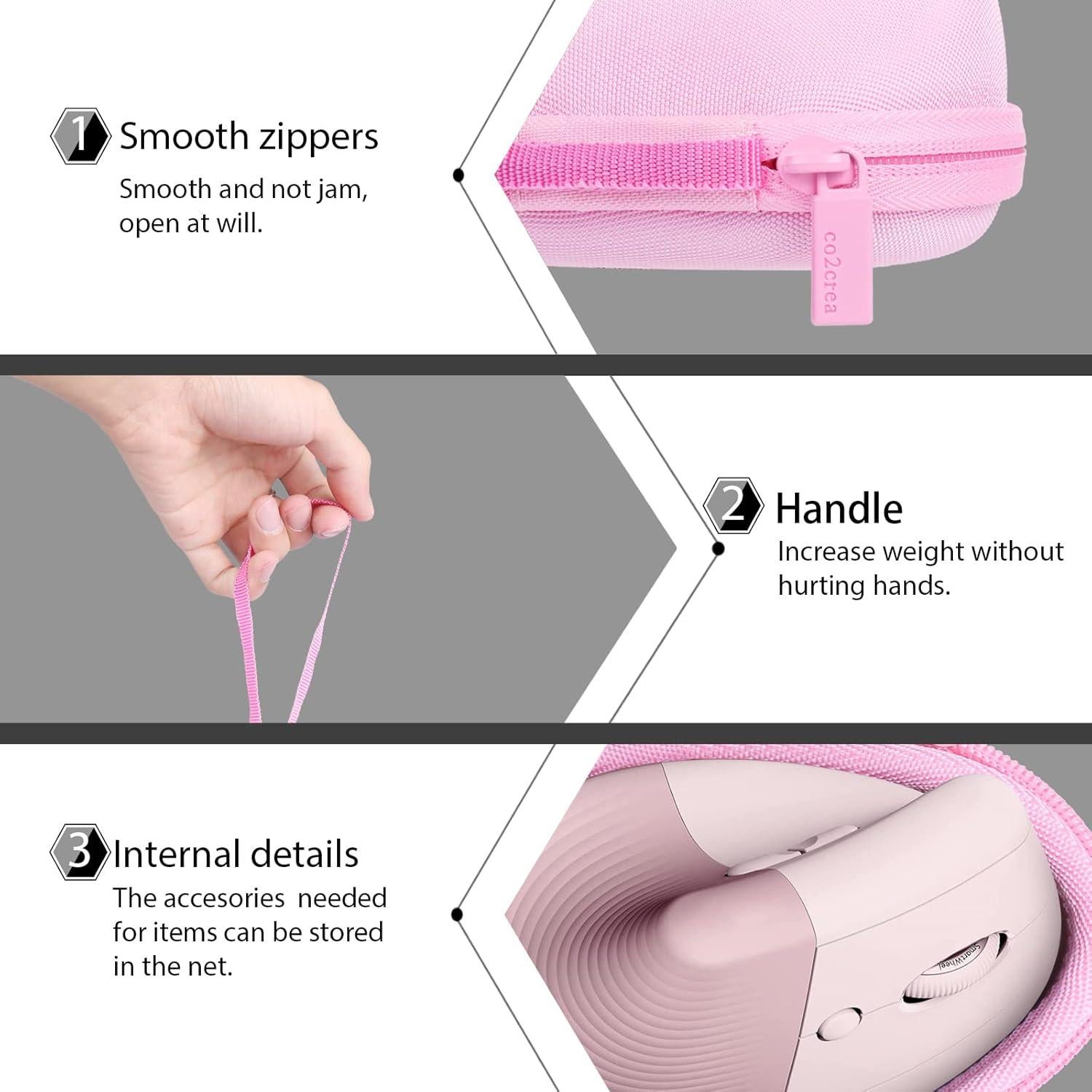 Funda Dura co2CREA para Ratón Vertical Logitech Lift y Teclado MX Keys