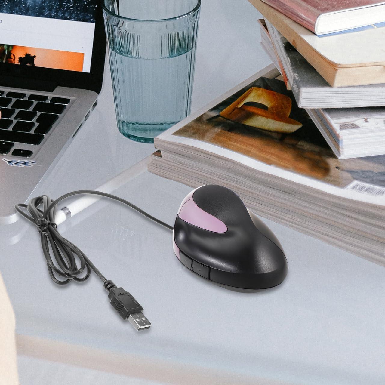 Ratón Vertical Ergonómico DOITOOL USB 5 Botones Púrpura