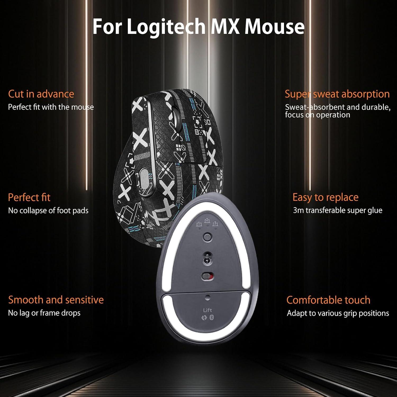 Cinta de agarre y patines para mouse Logitech MX Vertical
