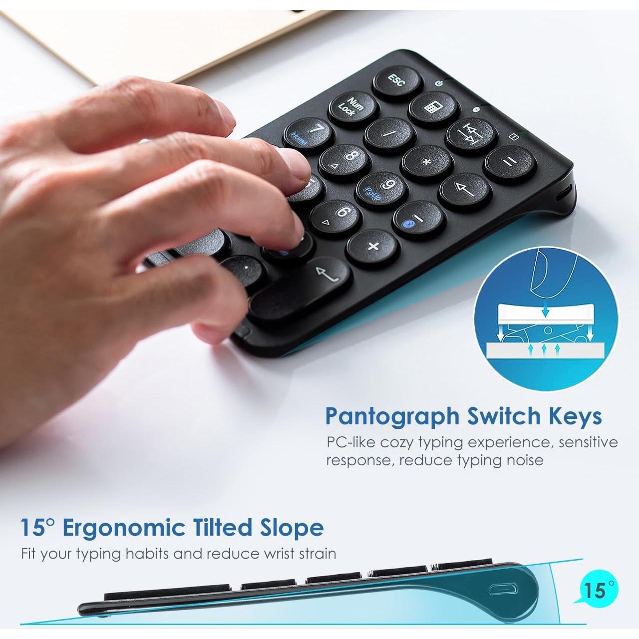 Conjunto Ratón Ergonómico Silencioso SANWA ERG9N + Teclado Bluetooth