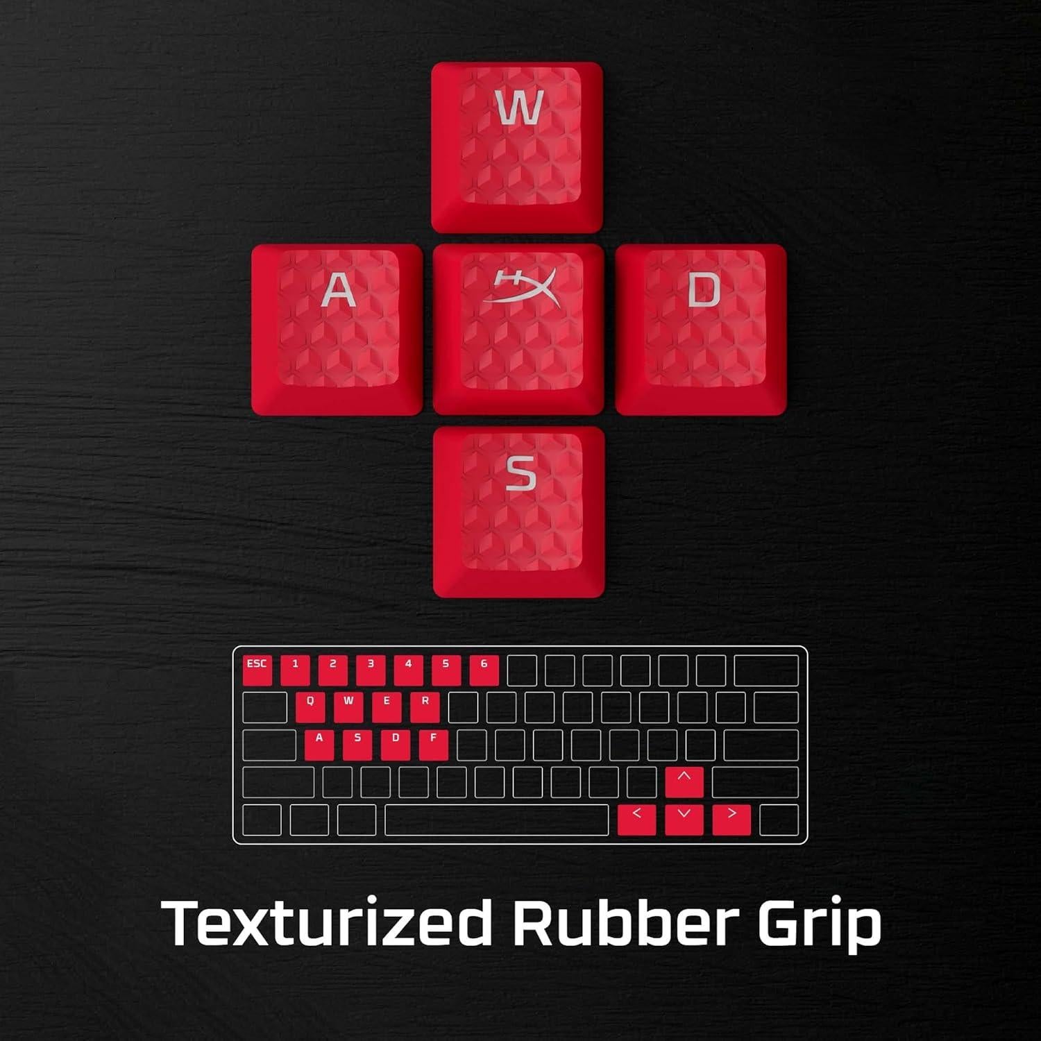 Tapas de Teclado de Goma HyperX - Kit de 19 Teclas Rojo