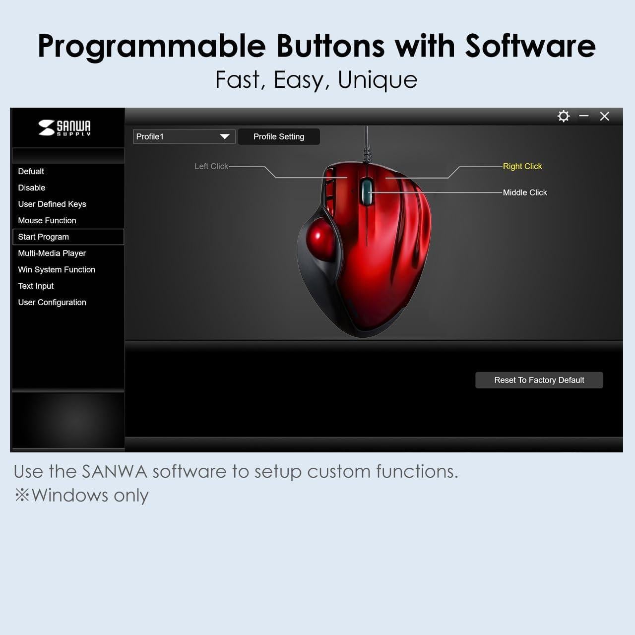 Ratón Trackball Ergonómico SANWA TB44RN + Teclado Bluetooth