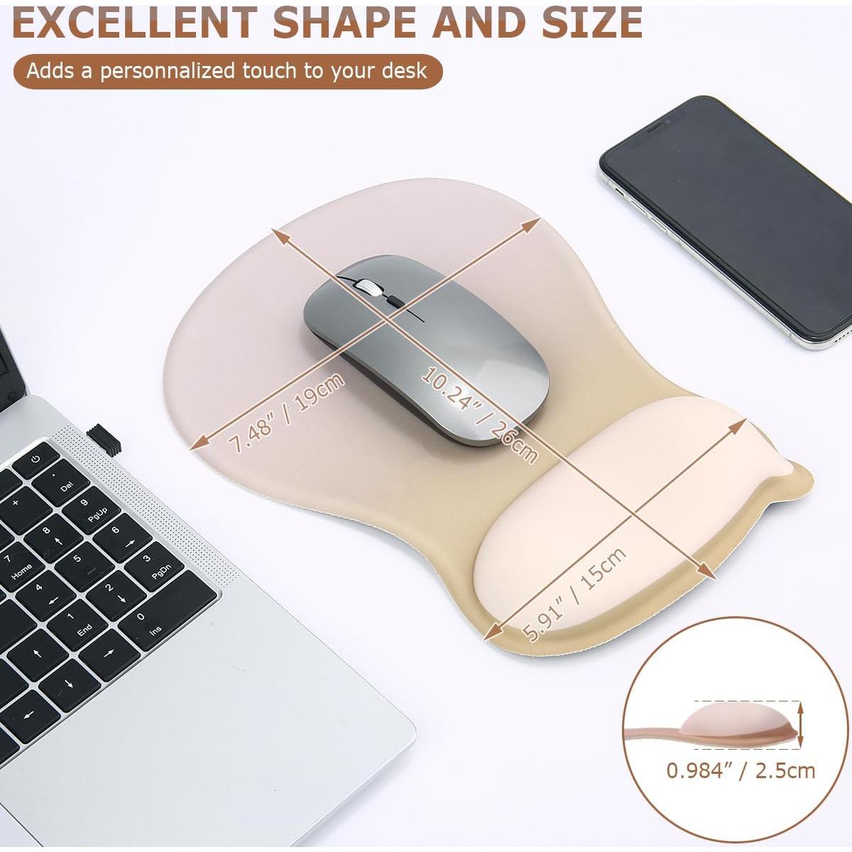 Almohadilla de Muñeca de Gel ABRONDA Albaricoque 26x19 cm