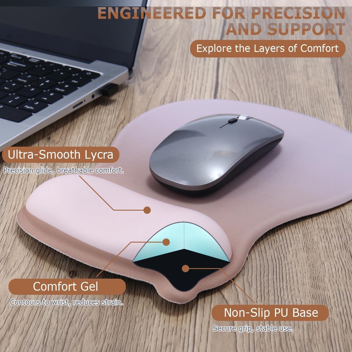 Almohadilla de Muñeca de Gel ABRONDA Albaricoque 26x19 cm